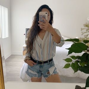 Oversized button down blouse